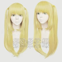Аниме Death Note Amane Misa Косплей парики 60 см длинные золотые термостойкие синтетические волосы парик + парик колпачок(China)