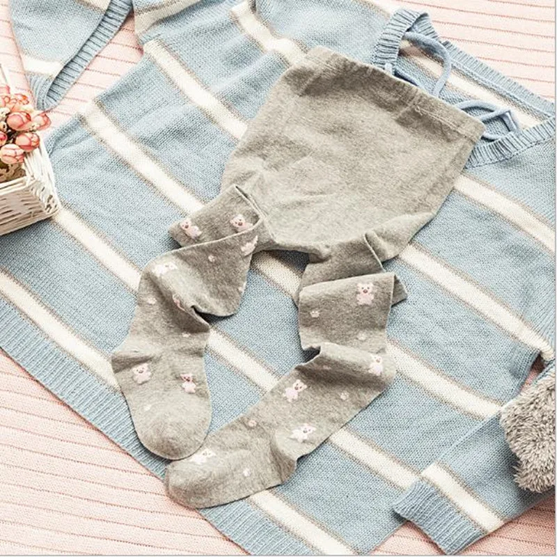 Girls Baby Tights Pantyhose Spring Autumn Cotton Bears Tight 8