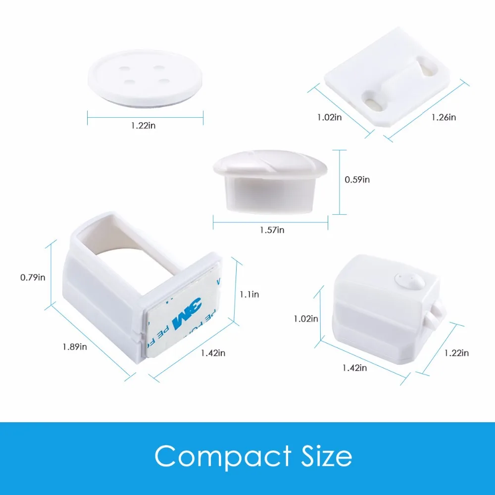 Nosii Детская безопасность магнитный 4 замок для шкафа Замки Безопасность ребенка в ящик набор замков для защиты безопасный замок для двери