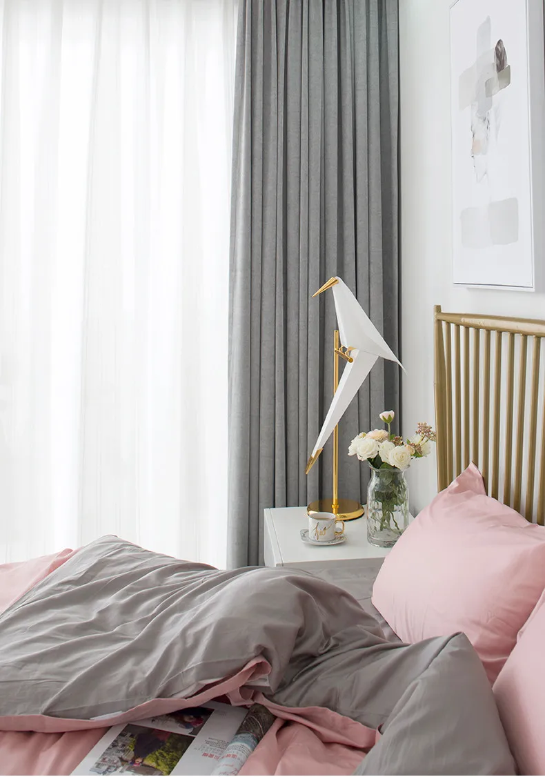 Скандинавском стиле Роскошные двухсторонние имитация кашемира ткань грязно-розовый затемненные шенили шторы для спальни гостиной