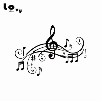 

Art Music Note Car Sticker Funny Music Car Decal for Car Window Door Body Decoration Car Styling CA0225