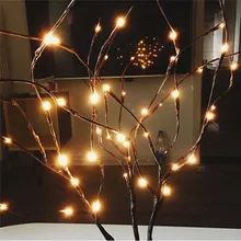 KAKUDER теплый светодиодный светильник-ветка подсветка в виде цветов 20 ламп 30 дюймов искусственный цветы садовый декор Прямая