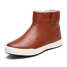 Winter Men Warm Side Zipper Snow Boots Running Shoes for Men Sneakers Waterproof Trekking Trainer Breathable Walking Shoes