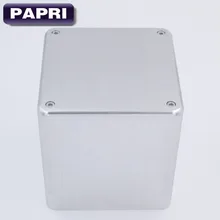 PAPRI 1 шт. 134*134*136 мм черный серебристый алюминиевый чехол для трансформатора коробка Защитная крышка Корпус для усилитель звуковой трубки