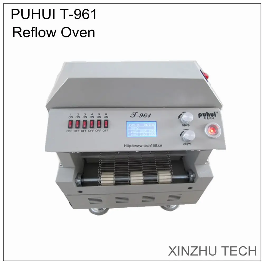 Оригинальный PUHUI T-961 220 В мини SMT печь рефлоу T-961 Инфракрасная печь рефлоу