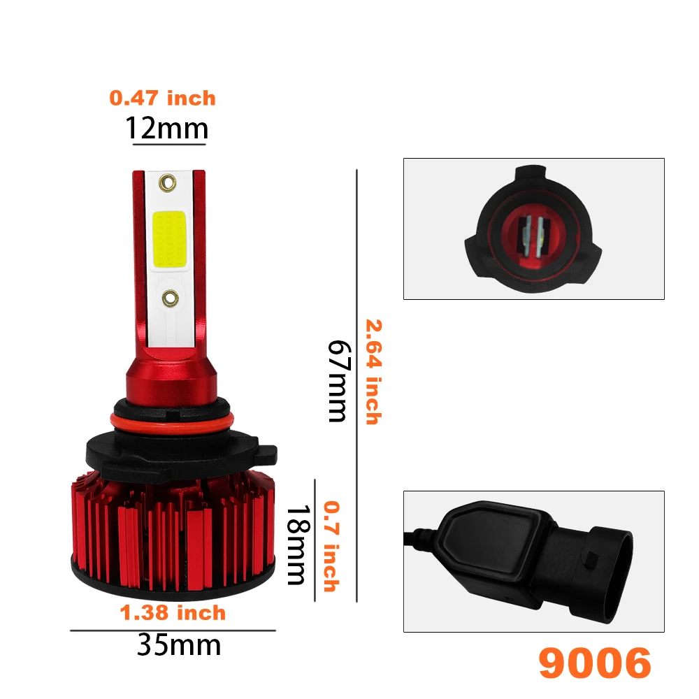 Вызывают 9006 9005 H4 H7 H11 светодиодный лампы HB3 COB чипы 50 W 7000LM 6000 K автомобилей светодиодный авто фары Фары противотуманные свет 12 v 24 v