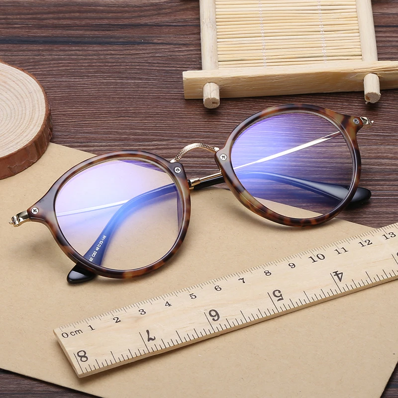 

Laura Fairy Vintage Round Spectacle Frame Glasses for Women Men PC Alloy Patchwork High Grade Optical Transparent Glasses Frames