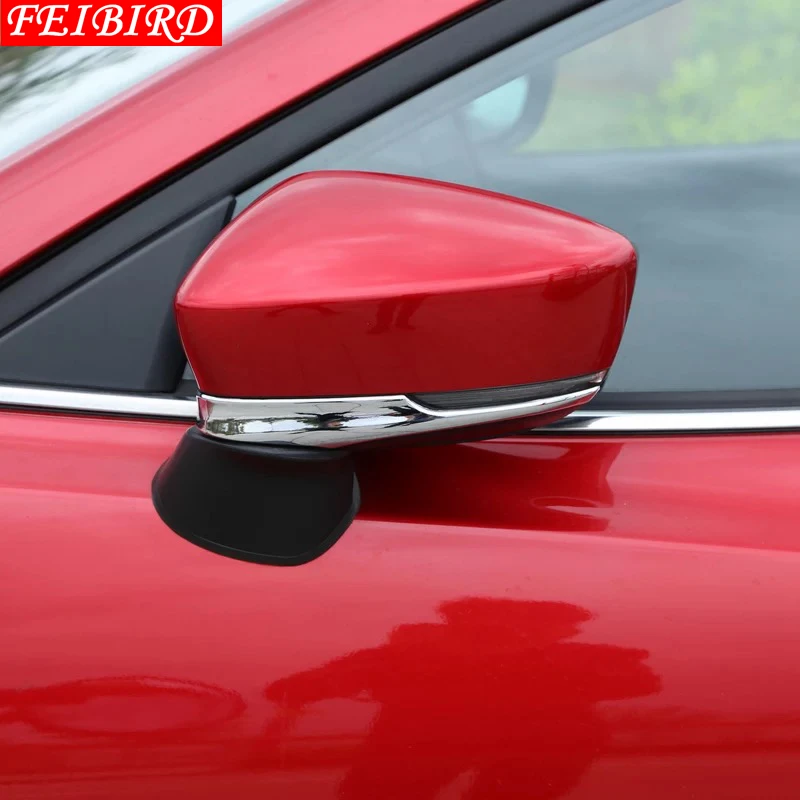 Высокое качество ABS хром боковое зеркало заднего вида полоса накладка 2 шт. для Mazda