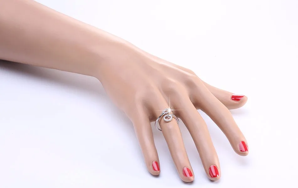 ORSA JEWELS женское серебряное кольцо из натуральной 925 пробы с австрийским кубическим цирконием ААА, обручальное кольцо, ювелирное изделие для женщин SR09