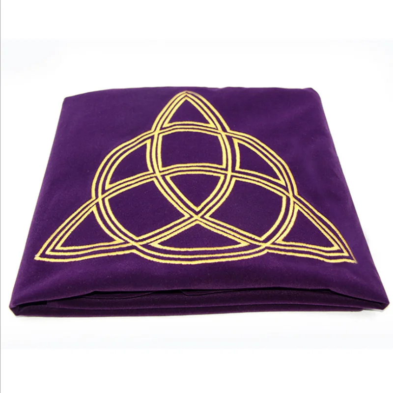 Tarot divination tablecloth sun five-pointed star three goddess velvet thick flannel board game accessories 80*80cm