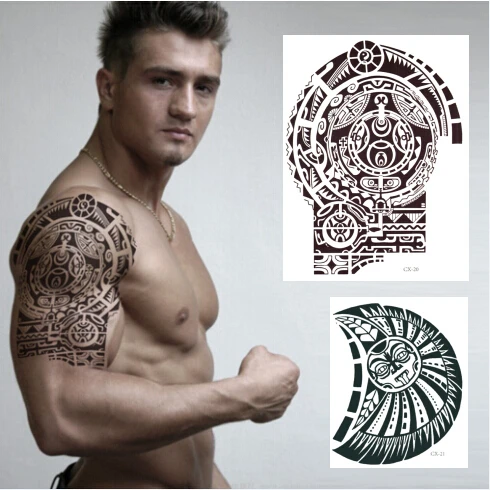 dwayne johnson tatouage d'épaule + poitrine temporaire tatouage