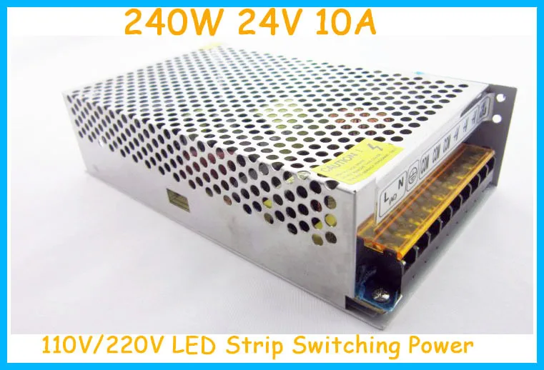 

240W  24v 10A Switching Power Supply 110/220V AC Input for LED Strip Light