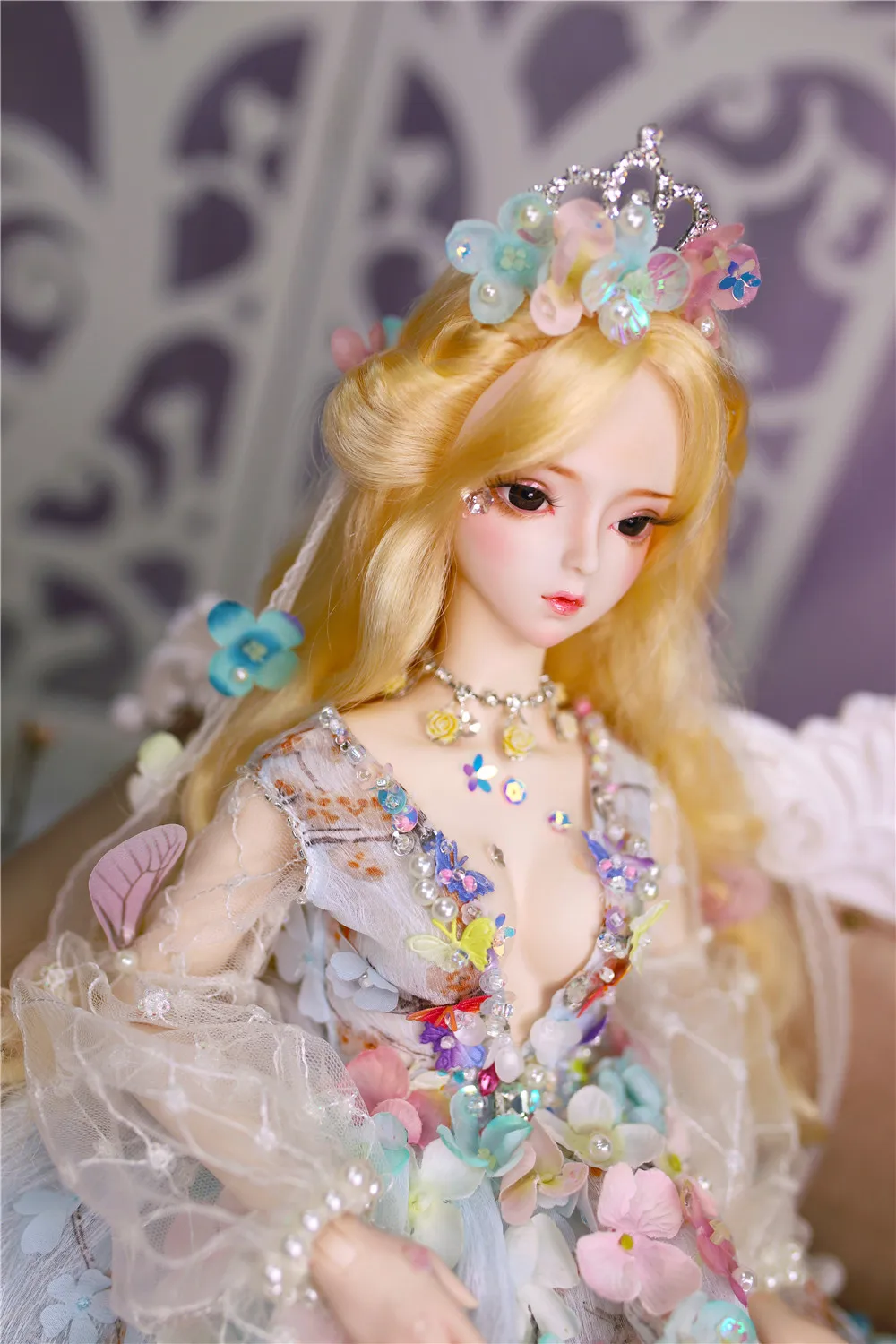 Dream Fairy 1/3 bjd кукла 62 см, кукла на заказ, Золотая одежда для волос, обувь, корона, подарок для девочки