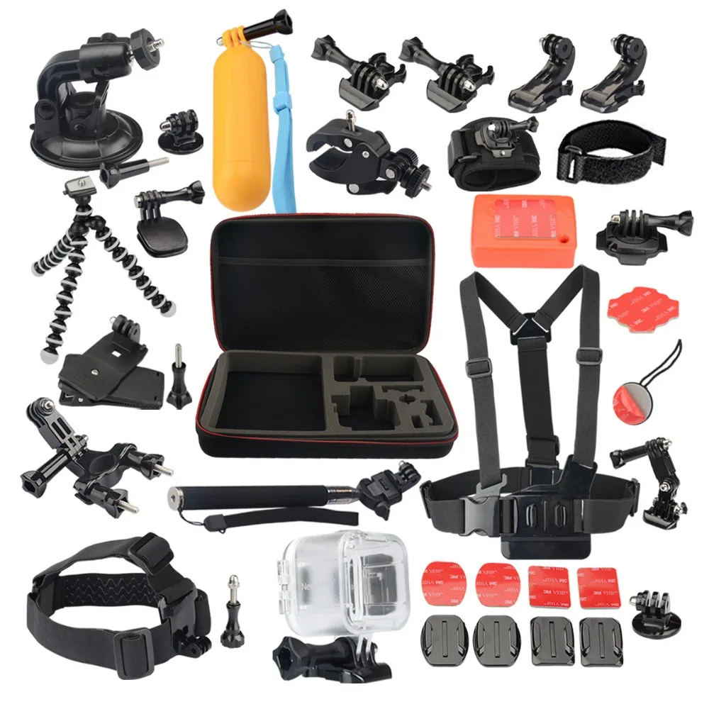 

Transparent Waterproof Case 22-in-1 Accessories Kit for gopro Polaroid Cube and Cube+ 45M Waterproof