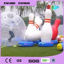 Free Shipping!Inflatable bowling bottle use for zorb ball( human hamster ball), 1.8M hight
