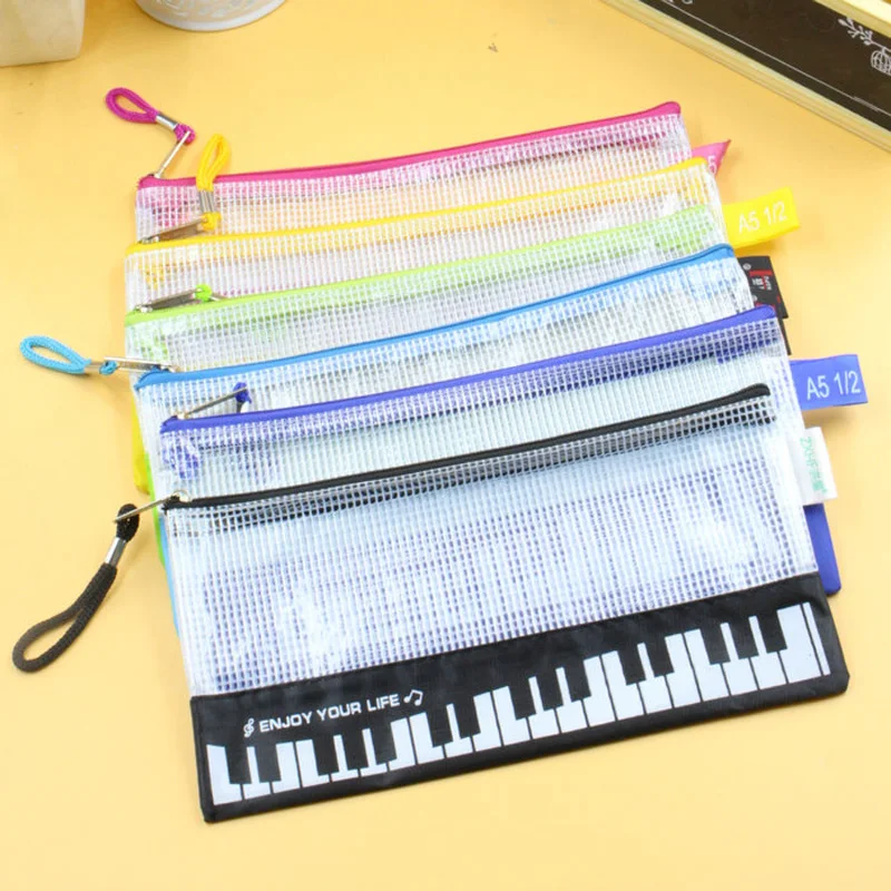 

Cute Pencil Bag Pen Holder Home Sundries Pouch Bag Musical Piano Keyboard Pencil Case School Stationery New