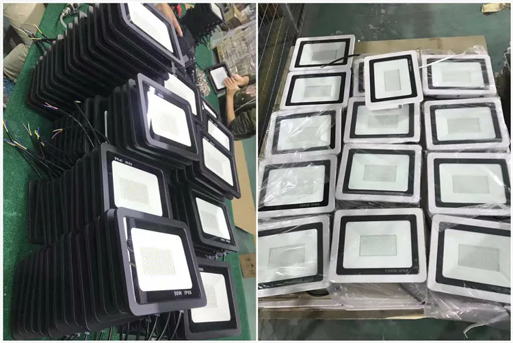 AC110V 220 V Светодиодный прожектор 10 W 30 W 50 W 100 W отражатель светодиодный Водонепроницаемый IP66 Spotlight наружное настенное освещение теплый