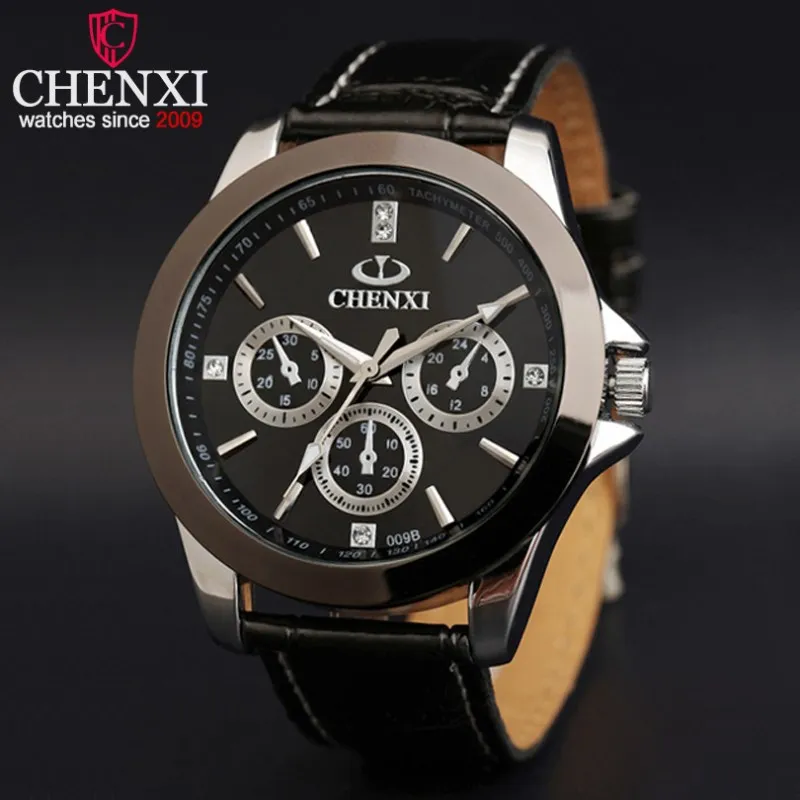 

CHENXI Mens Watches Top Brand Luxury High Quality Leather Strap Quartz Watch Retro Fashion Bracelet Wristwatch Male Gift Clock