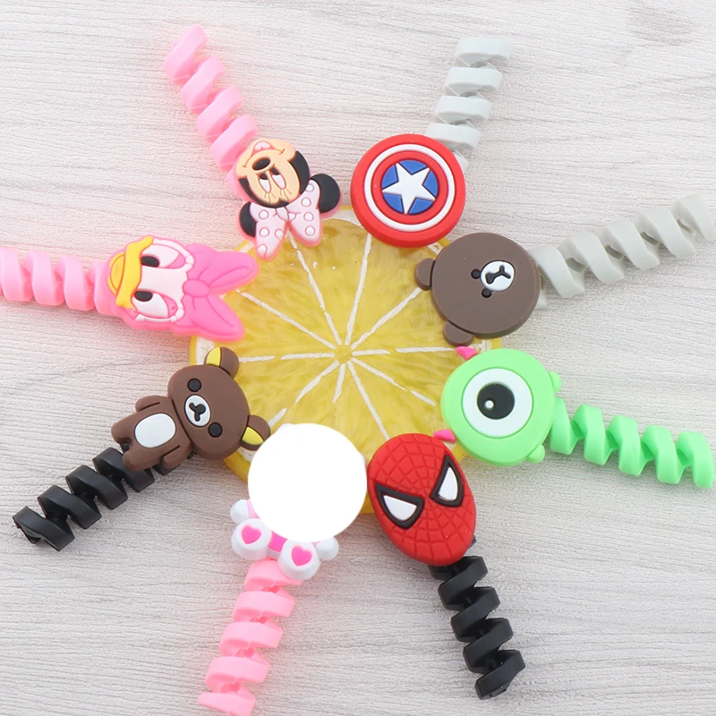 2PCS-Cartoon-Cable-Protector-Spiral-Tube-Cable-Winder-Wire-Organizer-Cord-holder-cable-saver-Protetor-for