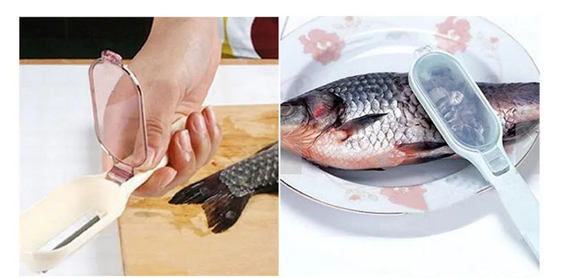Дешевый полезный 1 шт. кухонный инструмент для очистки рыбьей кожи рыбные чешуи щетка для удаления накипи очиститель от накипи Skinner скалер рыболовные инструменты
