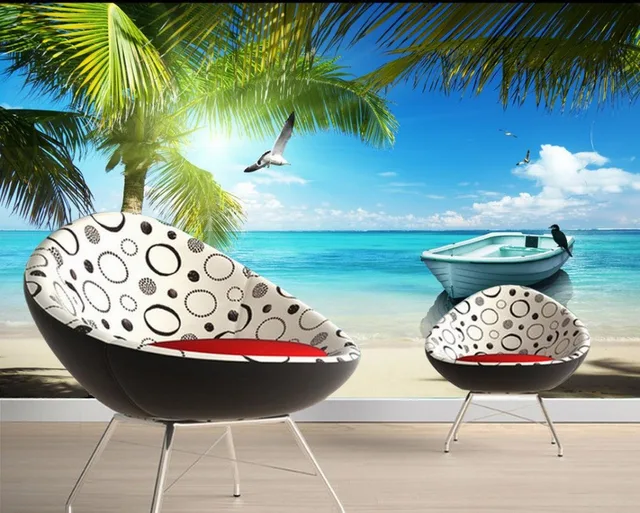 Personalizzato 3d carta da parati Maldive Spiaggia del Mare ad ... Personalizzato 3d carta da parati Maldive Spiaggia del Mare ad ...