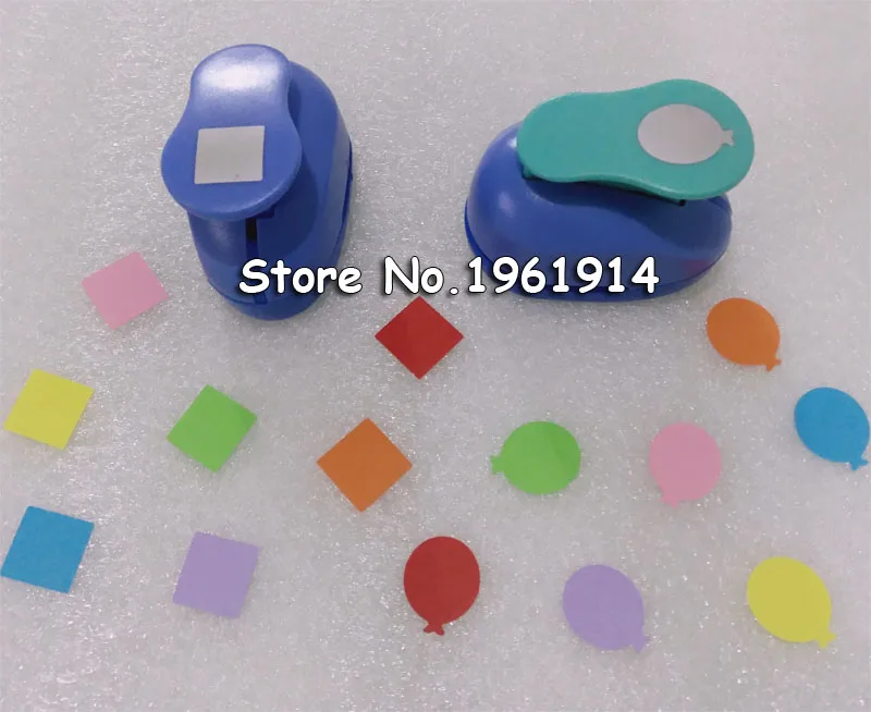 2 pcs Free shipping 1'' (1.7 2.3cm) balloon square hole punches paper