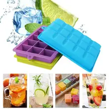 15 сетки Мягкий силиконовый квадратный поднос для льда форма конфеты Ледогенератор контейнер аксессуары для кухонного бара