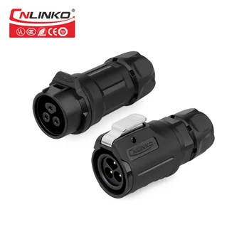 

Cnlinko Automotive Circular Plug Cable Gland10A 400V Wire to Wire M16 3 pin Connector Waterproof IP67 Power Aviation Connectors