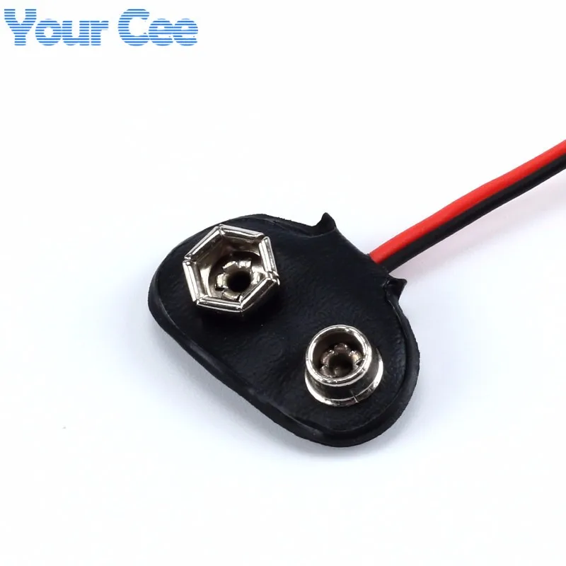 1pc Experimental 9V DC Battery Power Cable Plug Clip Barrel Jack Connector for Arduino DIY T type  (3)