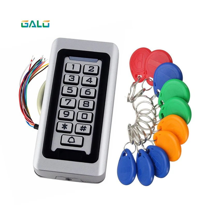

Waterproof Outdoors Use Metal Stainless steel Reader 2000Users WG input and output security RF Access Control Keypad Optional