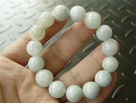 

free shippinbg 13381 100% Natural Grad A JADE Jadeite Green 13mm Bead Beads Bangle Bracelet