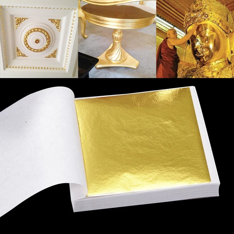 

Ornaments Decorative Stickers 100pcs Size: 9.5*8*1.5cm Size: 9.5*8*1.5cm 24-K Goldendecoration Goldfoiltattoo Home Decoration