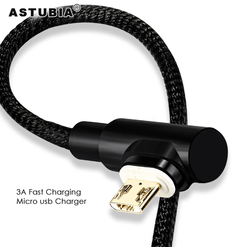 ASTUBIA مايكرو USB للهاتف المحمول كابل كابل شحن لهواتف سامسونج Xiaomi Redmi المغناطيس الروبوت شاحن سريع نوع C كابل LED سلك الحبل