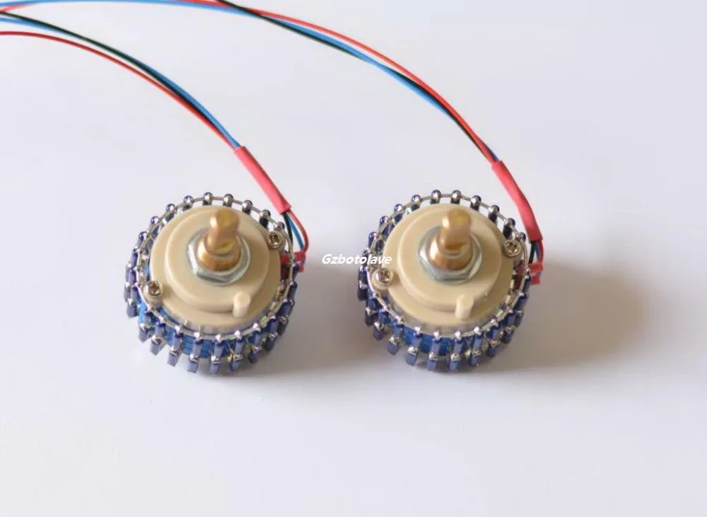 

One pair 24 steps Blue dale Resistor L-Type mono volume potentiometer