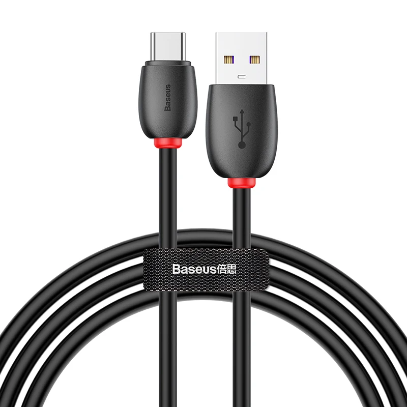 Baseus 5A usb type-C кабель для быстрой зарядки type-c кабель для huawei mate 20 P30 P20 Pro Lite Xiaomi Mi 9 samsung S10 USB-C зарядное устройство - Цвет: Black