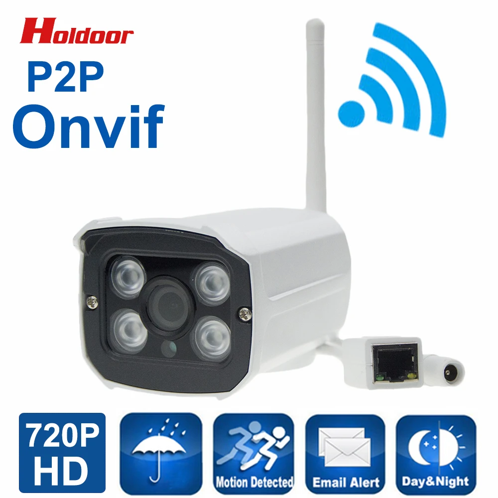 ФОТО Onvif IP camera WIFI Megapixel 720p HD Outdoor Wireless Digital Security CCTV IP Cam IR Infrared TF Card Slot P2P Bullet Kamera