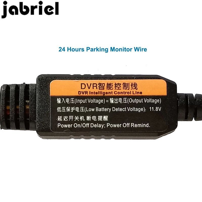 

Jabriel 24 Hours Parking Monitor Wire 2.6 Meters Transformer For Car Dvrs For dash cam Car Video Recorder Probable Transformer