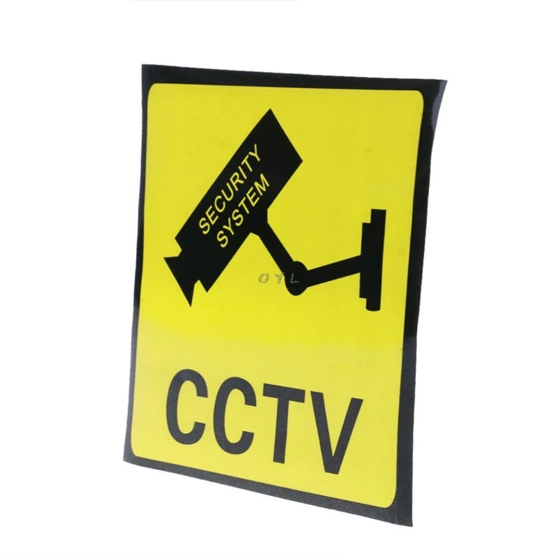 10 шт Предупреждение наклейки для системы видеонаблюдения самостоятельно adhensive этикетка безопасности знаки наклейка 111mm Водонепроницаемый
