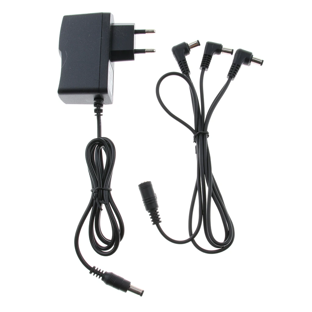 EU Standard Guitar Effector Power Supply Adapter Charger Cable for Electric Guitar Parts Accessories
