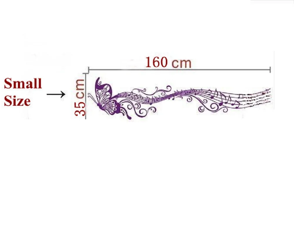 DIY Наклейка на стену музыкальная бабочка виниловые наклейки на стены съемные наклейки s Фреска для гостиной спальни домашний декор