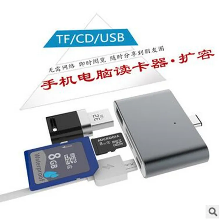 Высокая Скорость USB 3.1 Тип c Card Reader Высокое качество Mini-USB c карты адаптера для USB3.0 Тип-C Android телефоны TF карты памяти SD