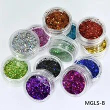 12 коробок массивный блеск красочные смешанные блестки тени для век тело ногтей лицо для губ волос радужные хлопья блестки порошок блёстки