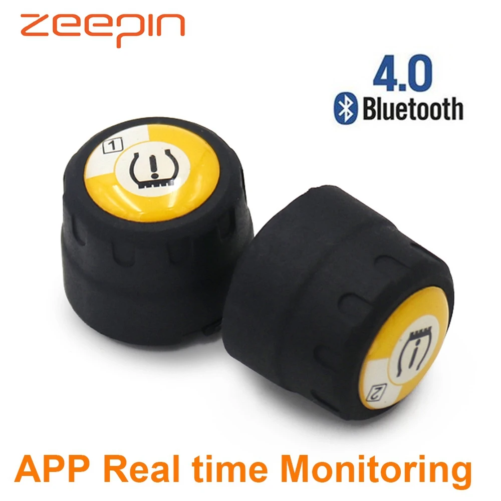 

Bluetooth TPMS APP Mode Motorcycle Tire Pressure Monitoring System 2PCS External Sensors Real-time monitoring Motor Tyre Alarm