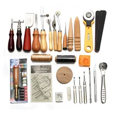 37 шт. набор инструментов для изготовления кожи ручная швейная строчка для вырезания седла Groover BDF99