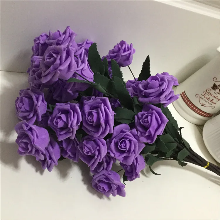 1pcspack 65cm Artificial Eva Foam Rose Flowers Single Long Stem Bouquet Beautiful Simulation Flower Party Wedding Decoration