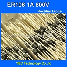 200 шт./лот ER106 1A/600 Быстрый восстановительный выпрямляющий диод