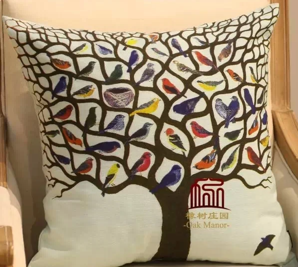 New 2017 American Style Vintage Bird Cushion Cover 50cm Pillow Cases New 2017 American Style Vintage Bird Cushion Cover 50cm Pillow Cases Ikea Tree Covers Decorative
