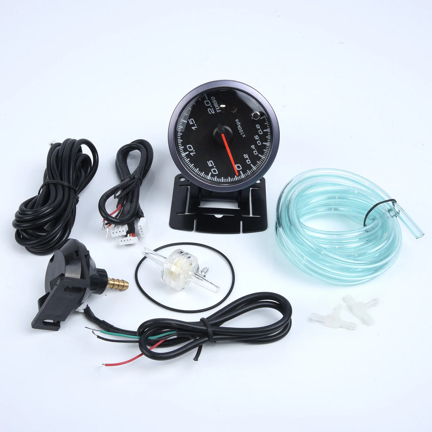 2.5 60mm Universal Car LED Turbo Boost Vacuum Press Pressure Gauge Bar Meter