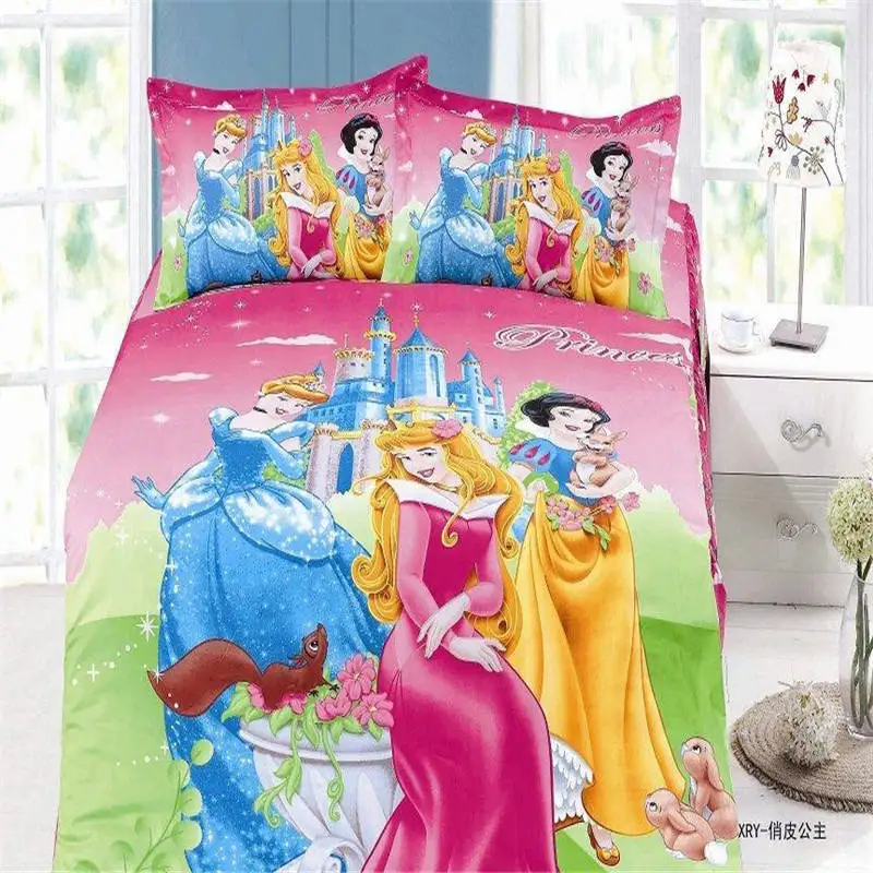 Комплект постельного белья Белоснежка, покрывало для одной кровати, красивое покрывало Принцессы Диснея для девочек, покрывало с героями мультфильмов, сказочное покрывало, Детская наволочка - Цвет: 12