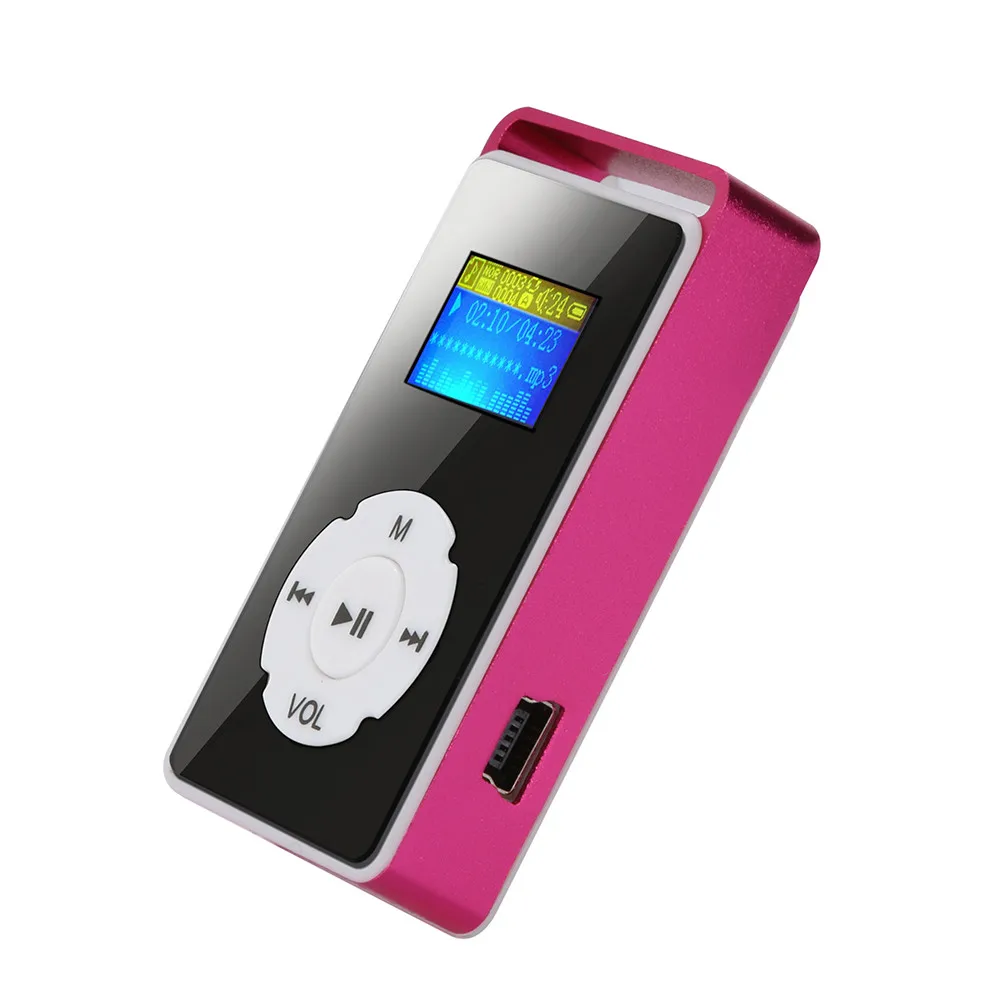 AIKEGLOBAL Hifi USB мини MP3 музыкальный плеер ЖК экран поддержка 32 ГБ Micro SD TF карта